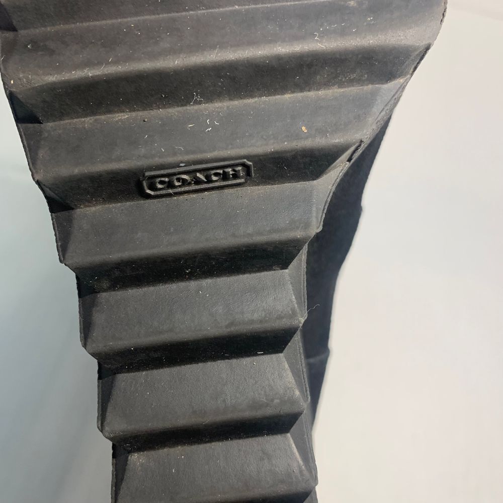 Coach Maisy Black Signature C Lace Up Wedge Boots size 8B - Picture 11 of 12